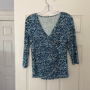 TALBOTS SP, PRINT KNIT TOP